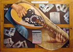 Le skafos, les mains, le maniko - Huile sur toile - 100x70 - 2009